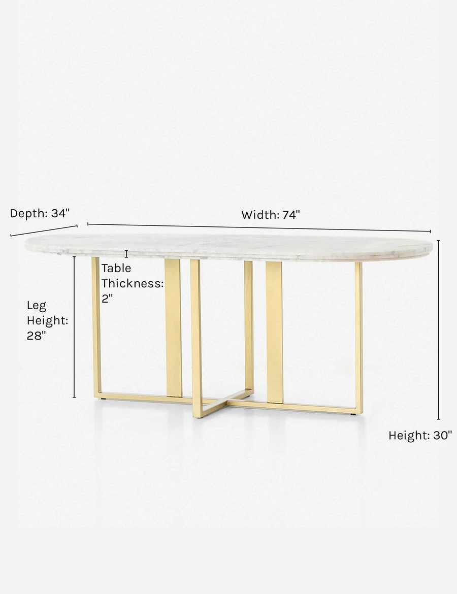 Kara Oval Dining Table - Image 6
