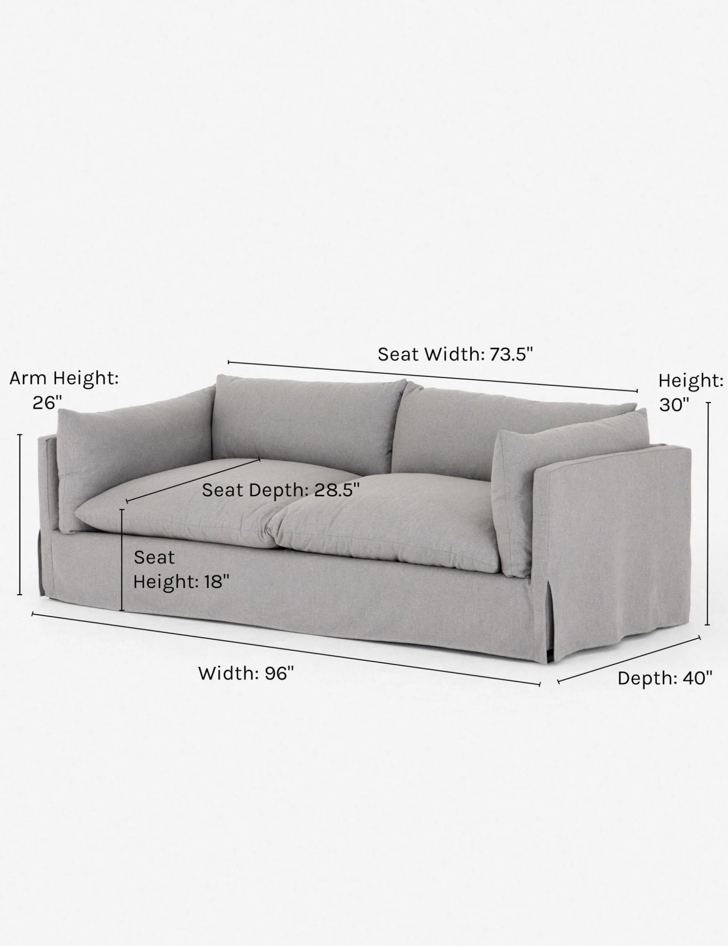 Arlen Slipcover Sofa - Image 18