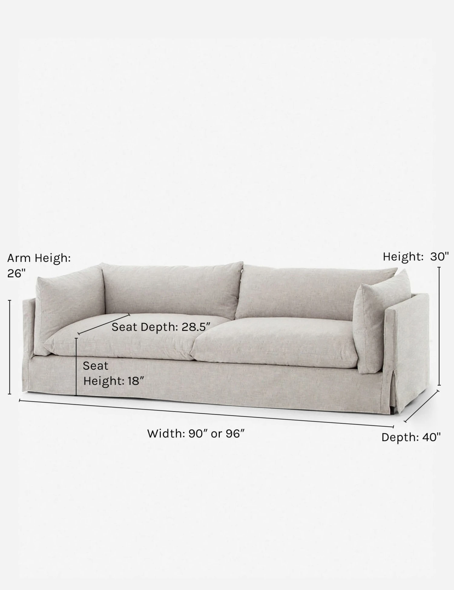 Arlen Slipcover Sofa - Image 10