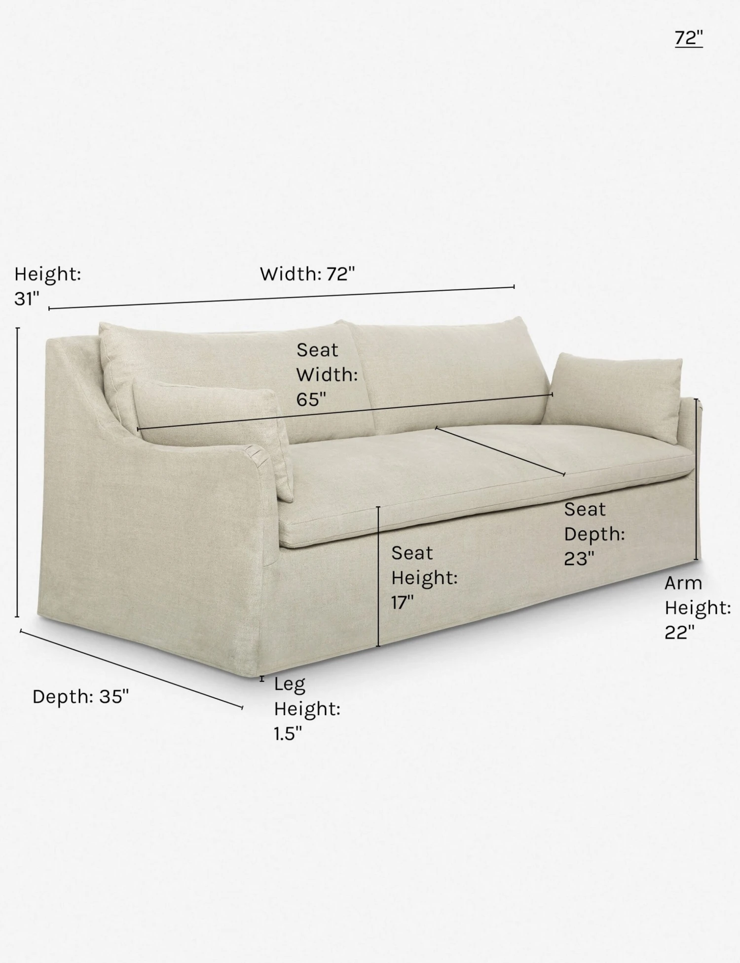 Portola Slipcover Sofa - Image 9