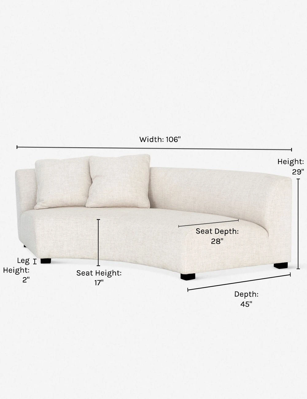 Saban Curved Sofa - Image 7